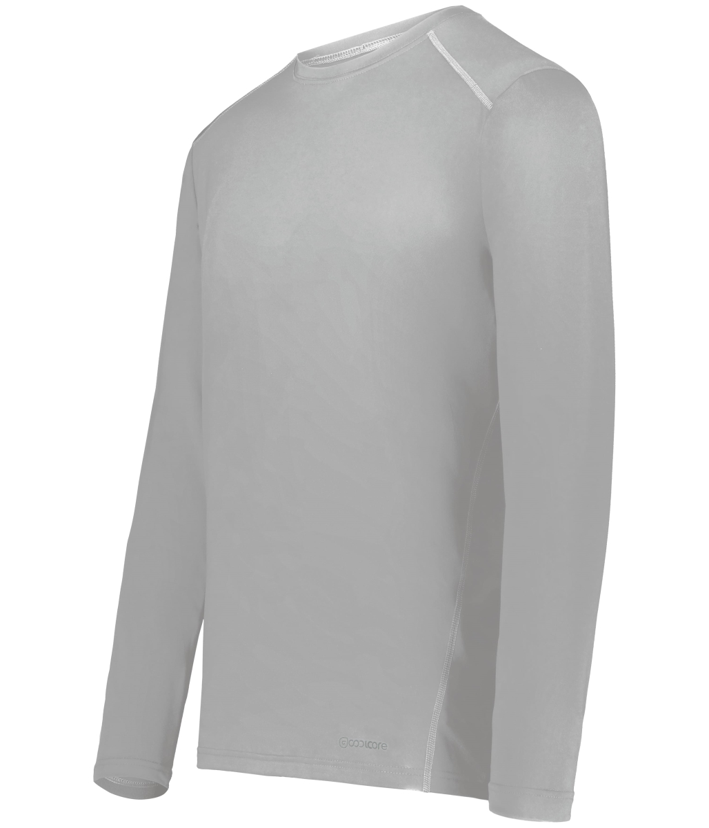 222138.009.M Essential Long Sleeve T-Shirt, Athletic Grey - Medium