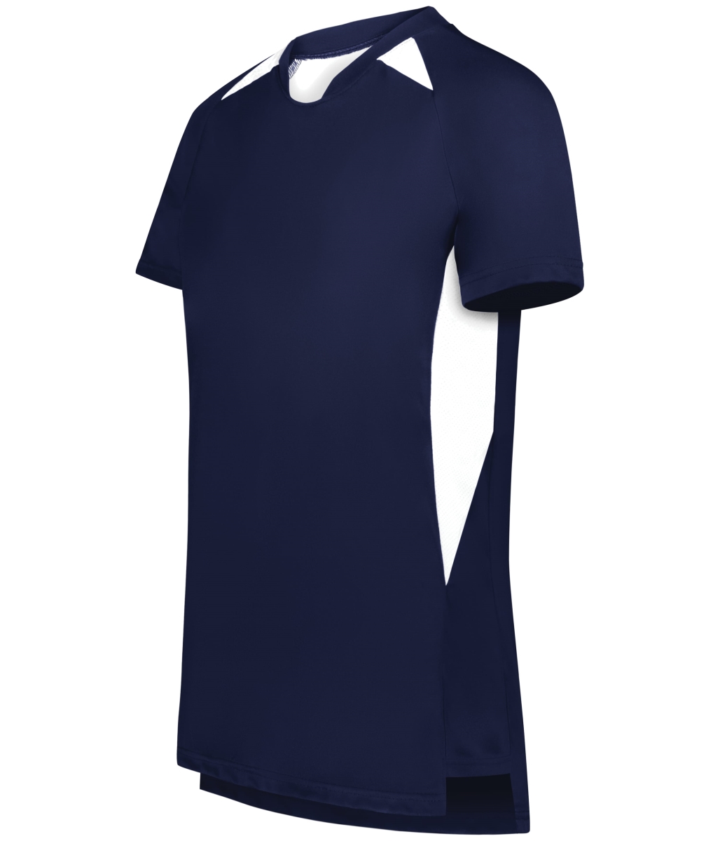 322992.301.S Ladies Hawk Evolution Soccer Jersey, Navy & White - Small