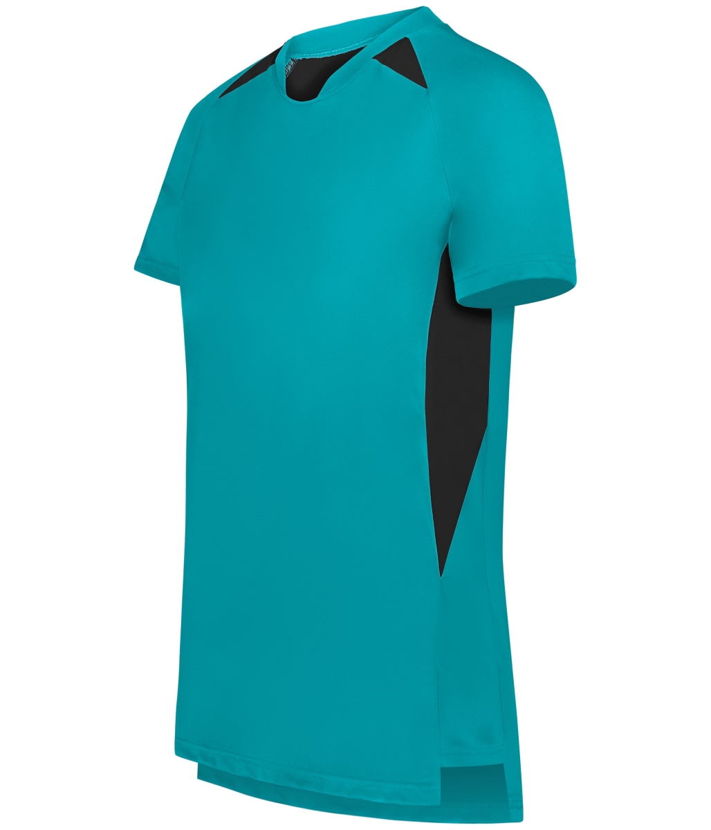 322992.435.XL Ladies Hawk Evolution Soccer Jersey, Teal & Black - Extra Large