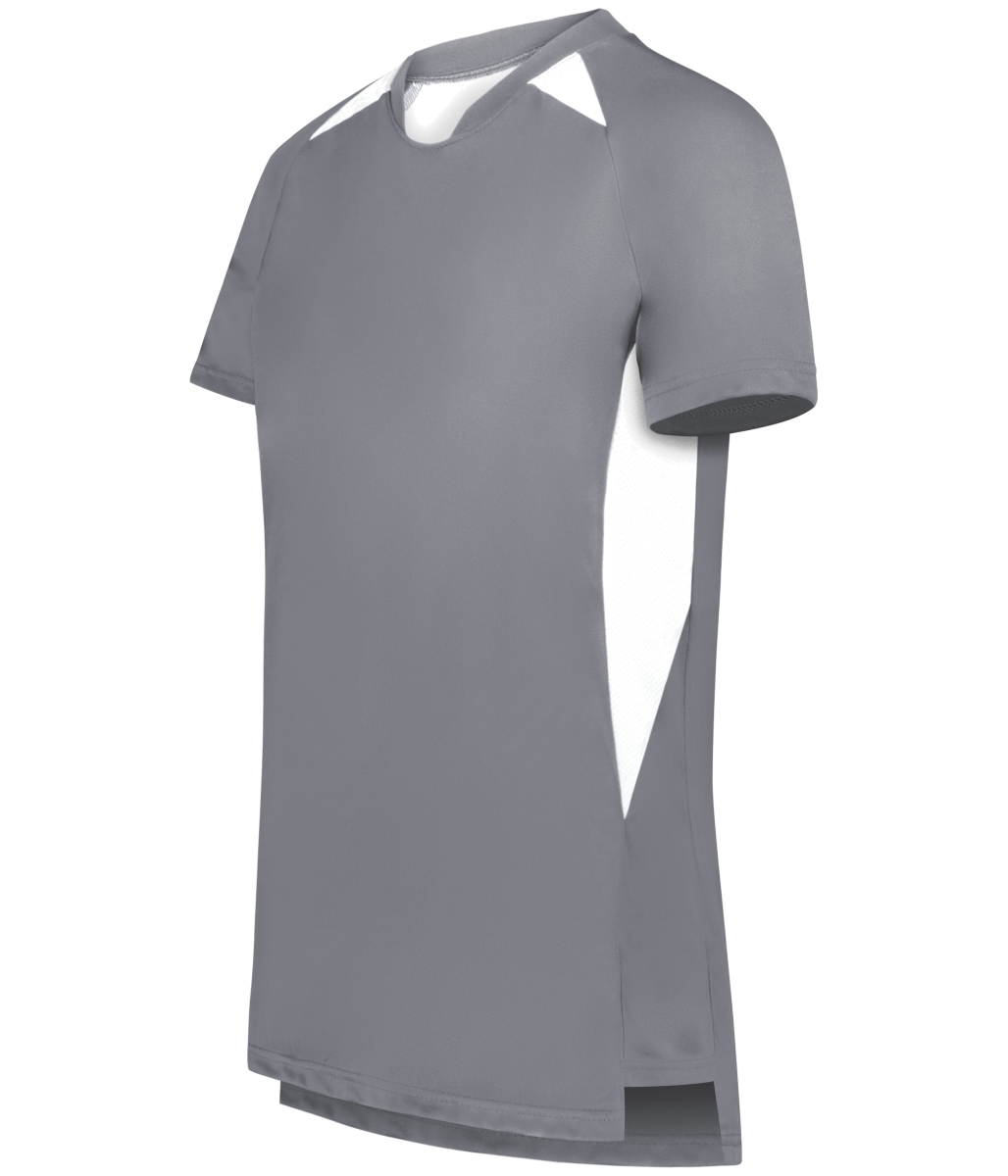 322992.R04.XS Ladies Hawk Evolution Soccer Jersey, Graphite & White - Extra Small