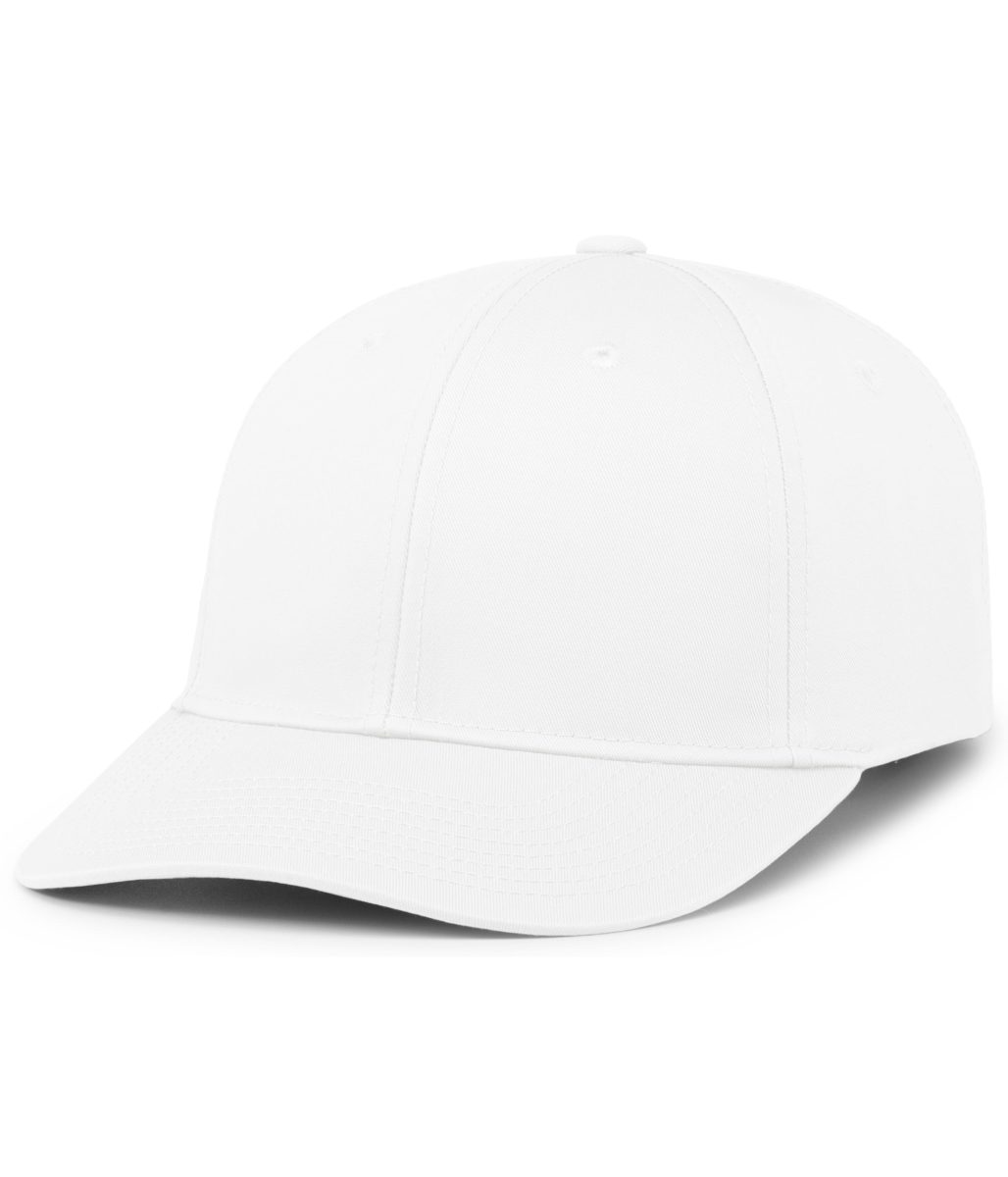P208.005.OS Hybrid Snapback Dad Cap, White - One Size
