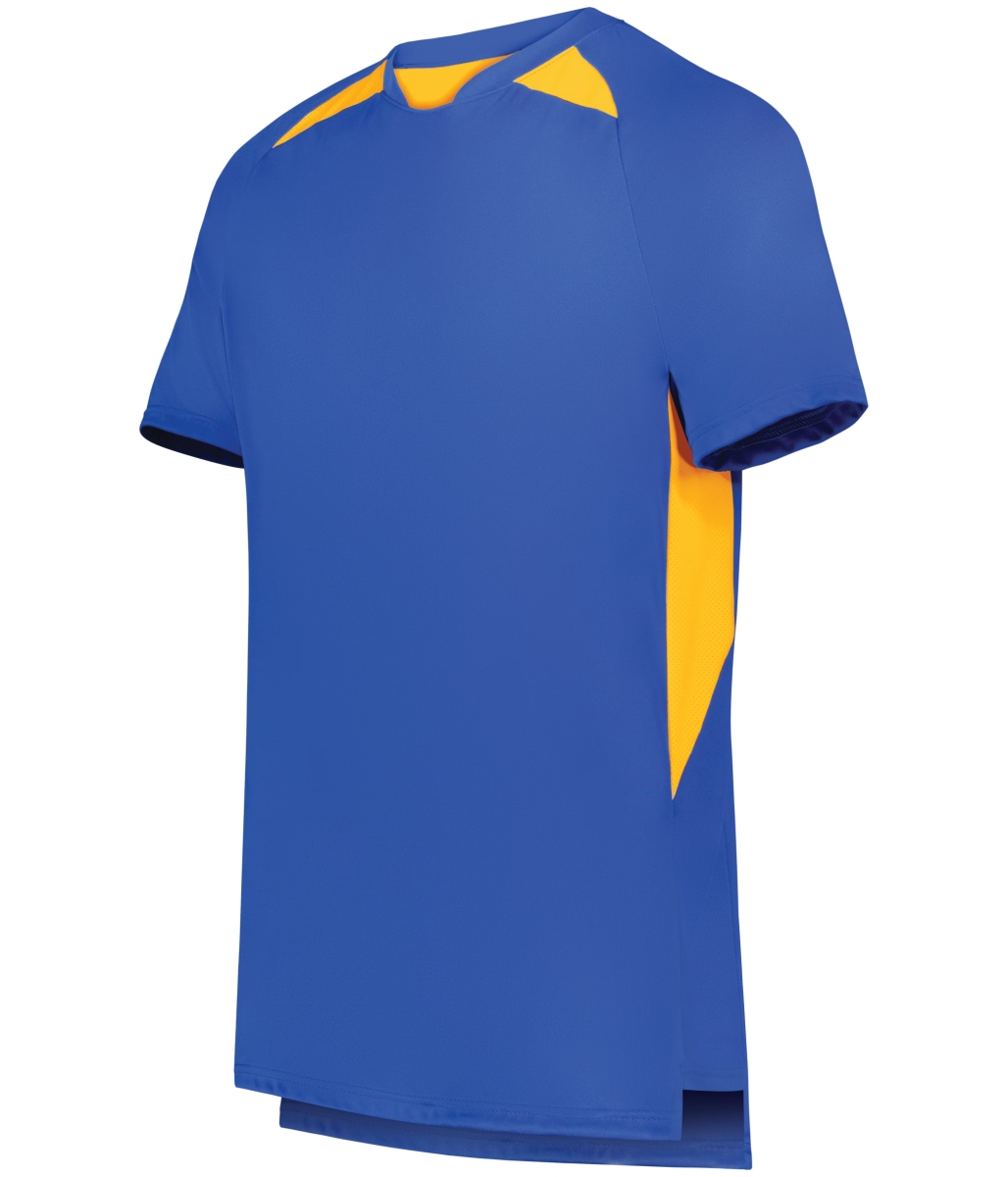 322991.281.L Youth Hawk Evolution Soccer Jersey, Royal & Gold - Large