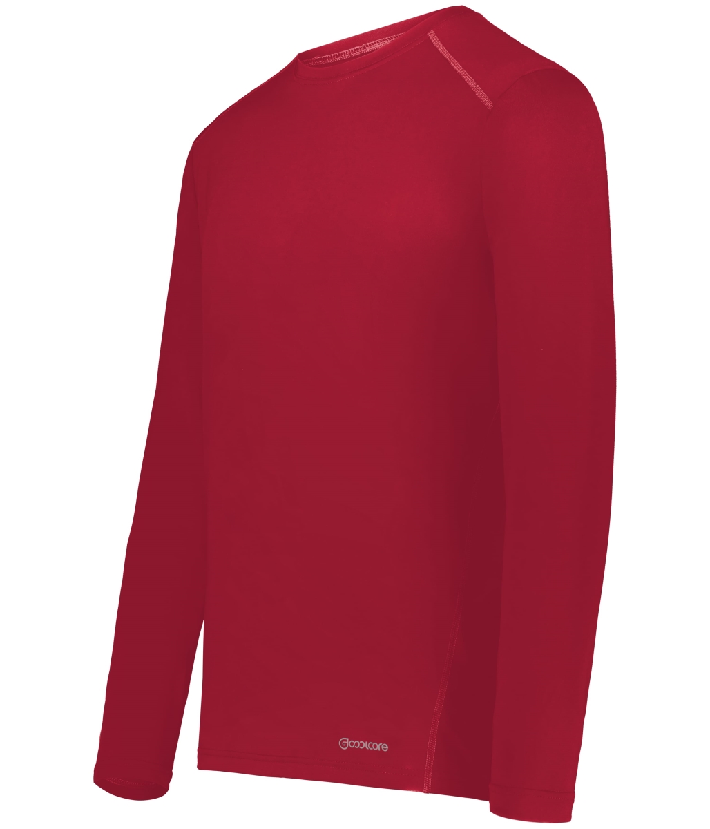 222138.083.S Essential Long Sleeve T-Shirt, Scarlet - Small
