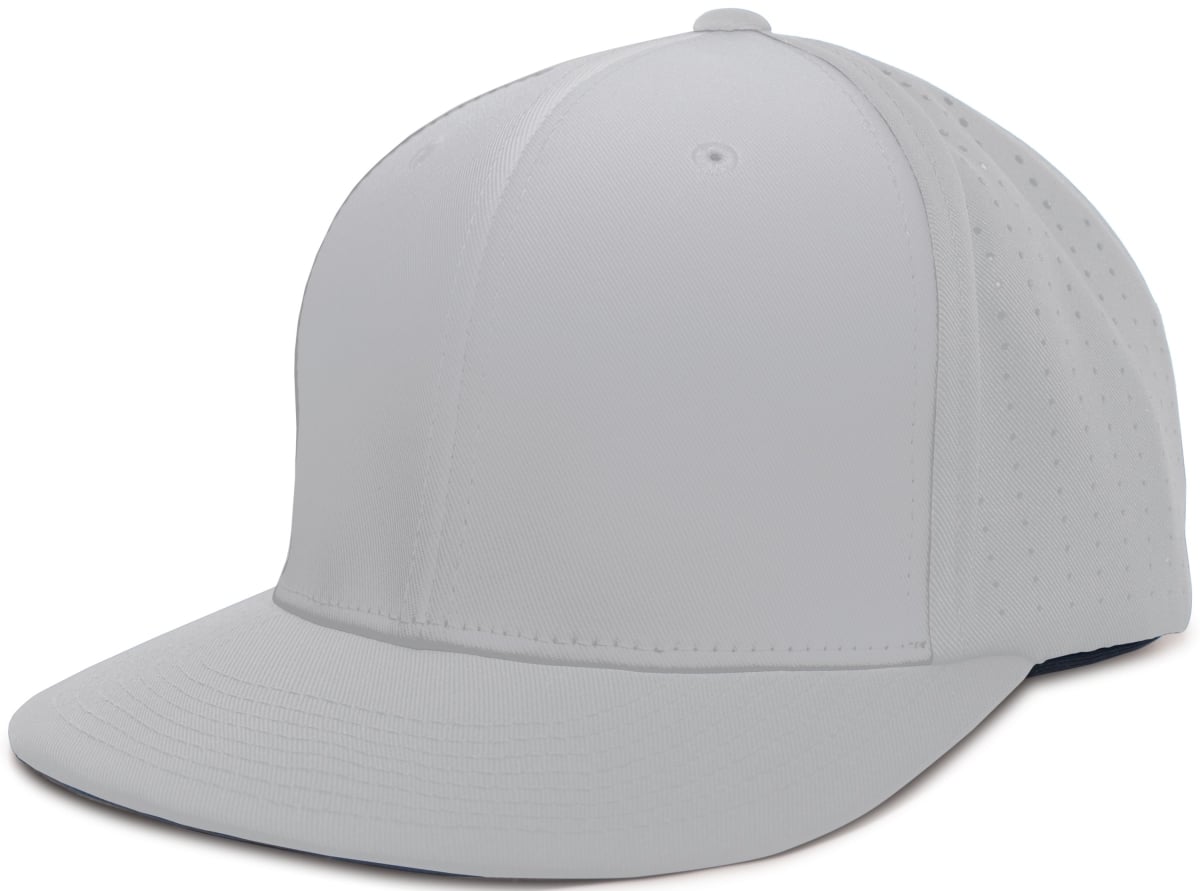 ES474.099.S-M Perforated F3 Performance Flexfit Cap, Silver - Small & Medium