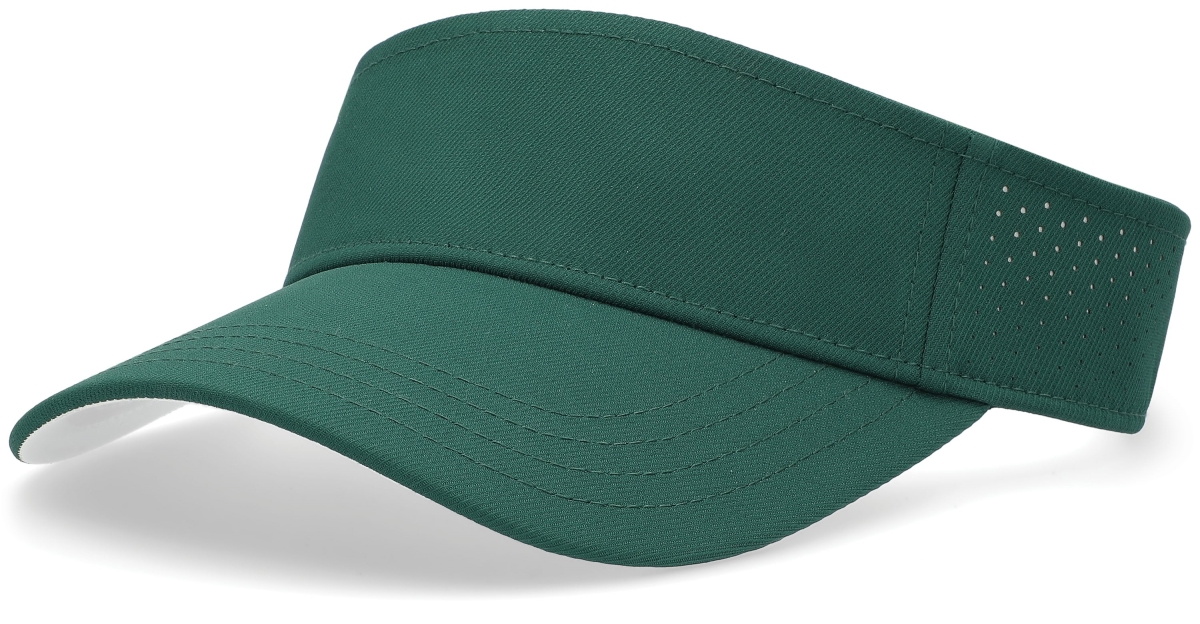 P500.438.OS Perforated Visor Cap, Dark Green & White - One Size