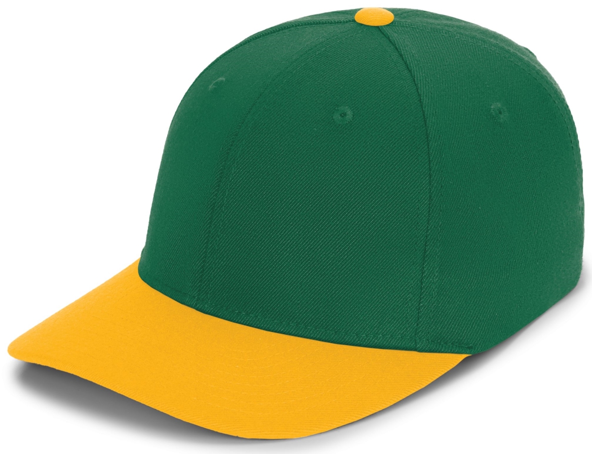 P821.442.L-XL Pro-Wool Pacflex Cap, Dark Green & Gold - Large & Extra Large
