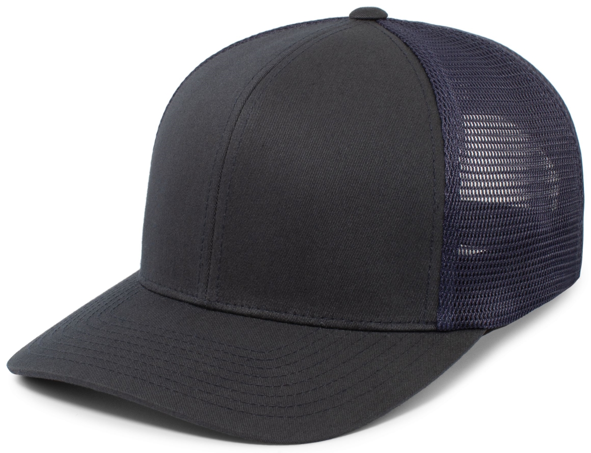 P151.065.OS Trucker PacFlex Snapback Cap, Navy - One Size
