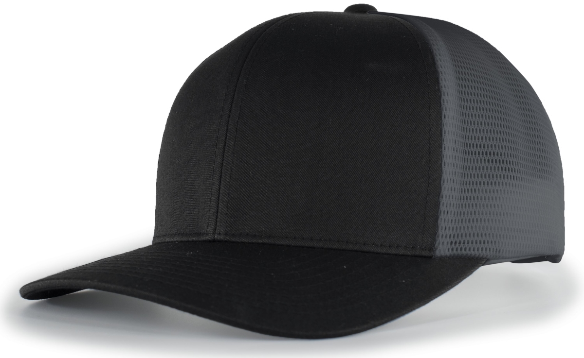 P151.Q92.OS Trucker PacFlex Snapback Cap, Black & Graphite - One Size
