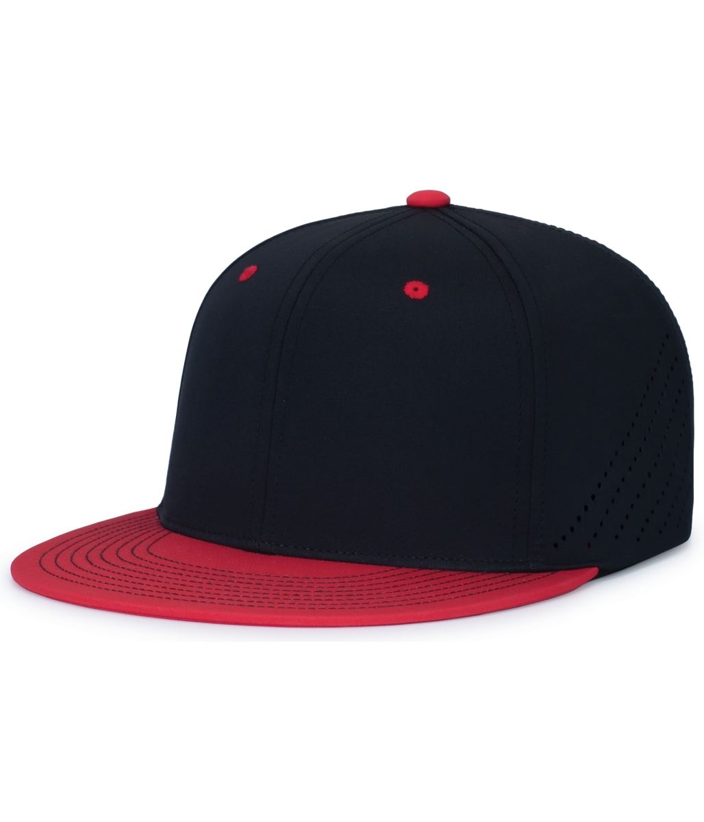 ES471.424.XS Premium Lightweight Perforated PacFlex Cap, Black & Red - Extra Small
