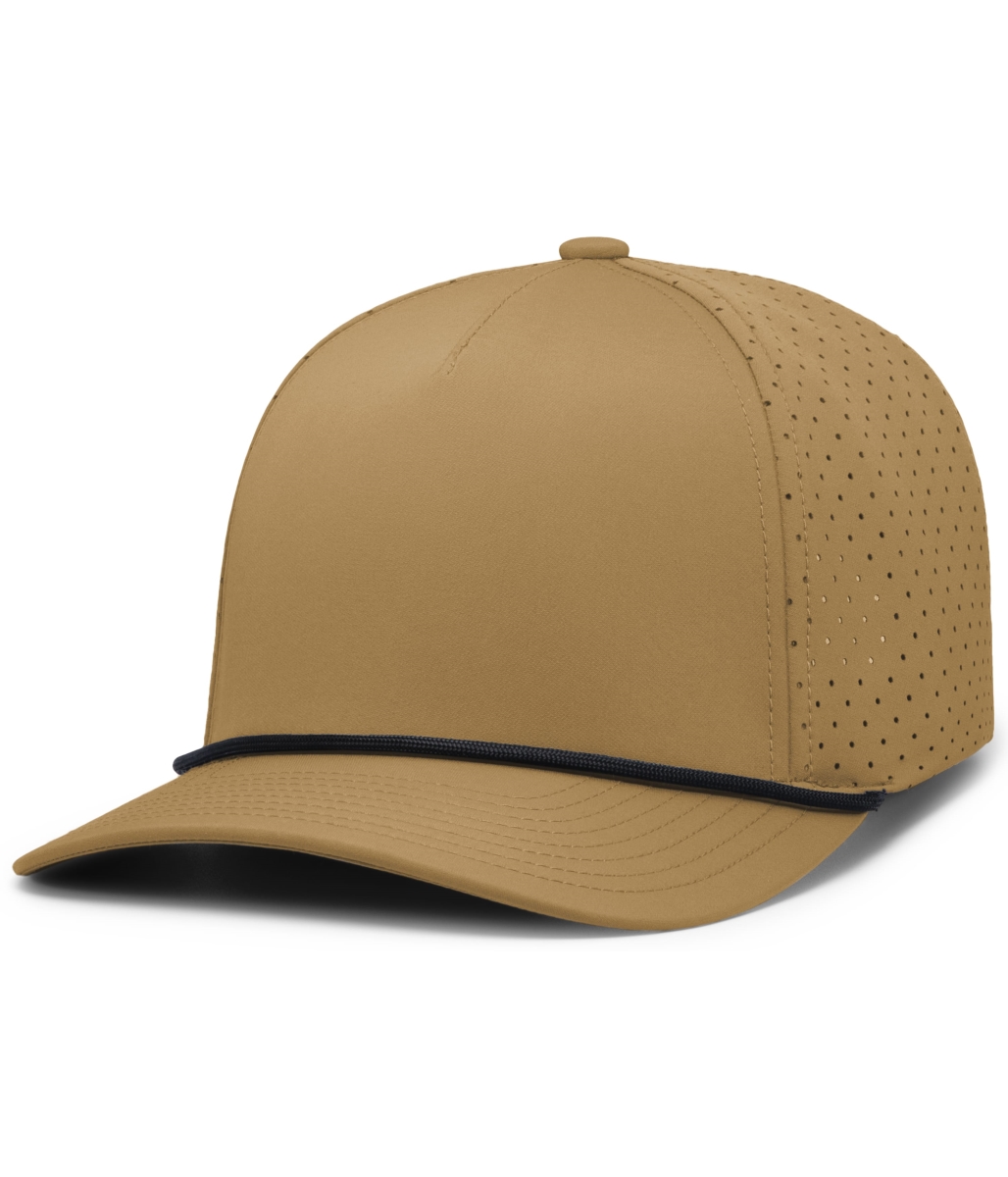 P424.492.OS Weekender Perforated Snapback Cap, Buck & Black - One Size