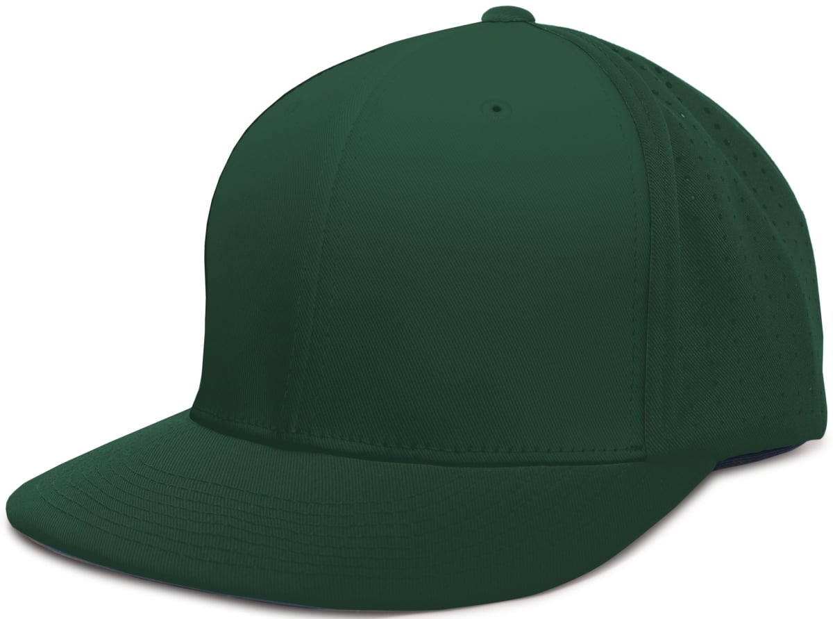 ES474.035.XS Perforated F3 Performance Flexfit Cap, Dark Green - Extra Small