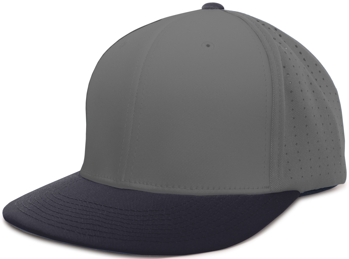 ES474.U93.S-M Perforated F3 Performance Flexfit Cap, Graphite & Navy - Small & Medium