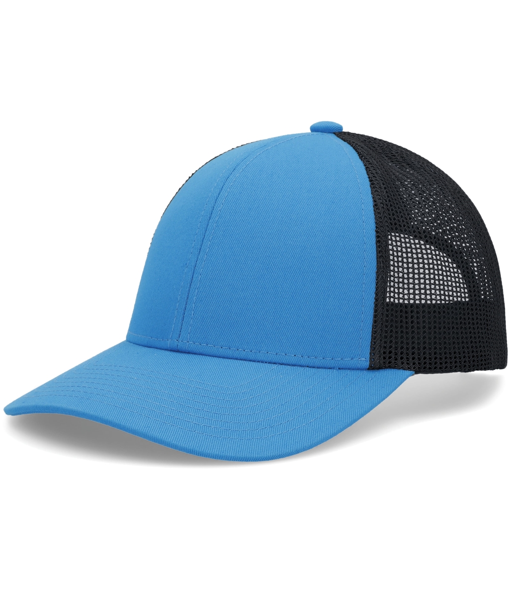 P114.34R.OS Low-Pro Trucker Cap, Panther Teal & Light Charcoal - One Size
