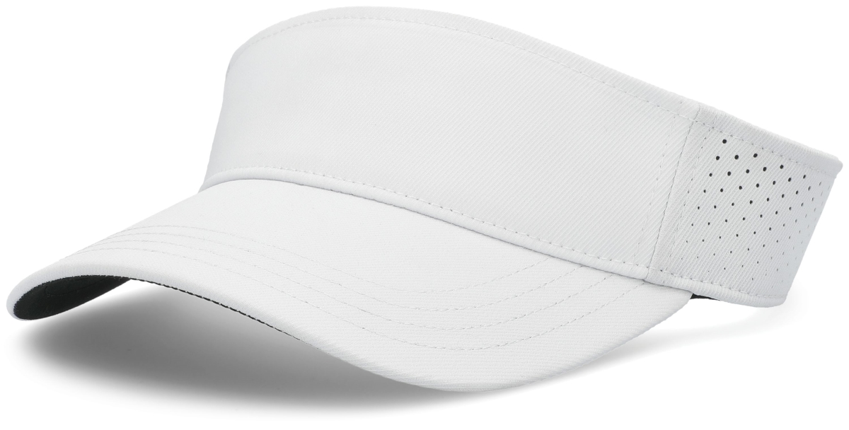 P500.226.OS Perforated Visor Cap, White & Black - One Size