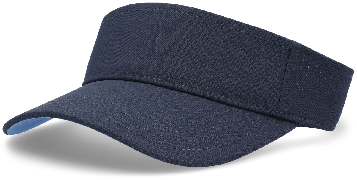P500.P32.OS Perforated Visor Cap, Navy & Columbia Blue - One Size