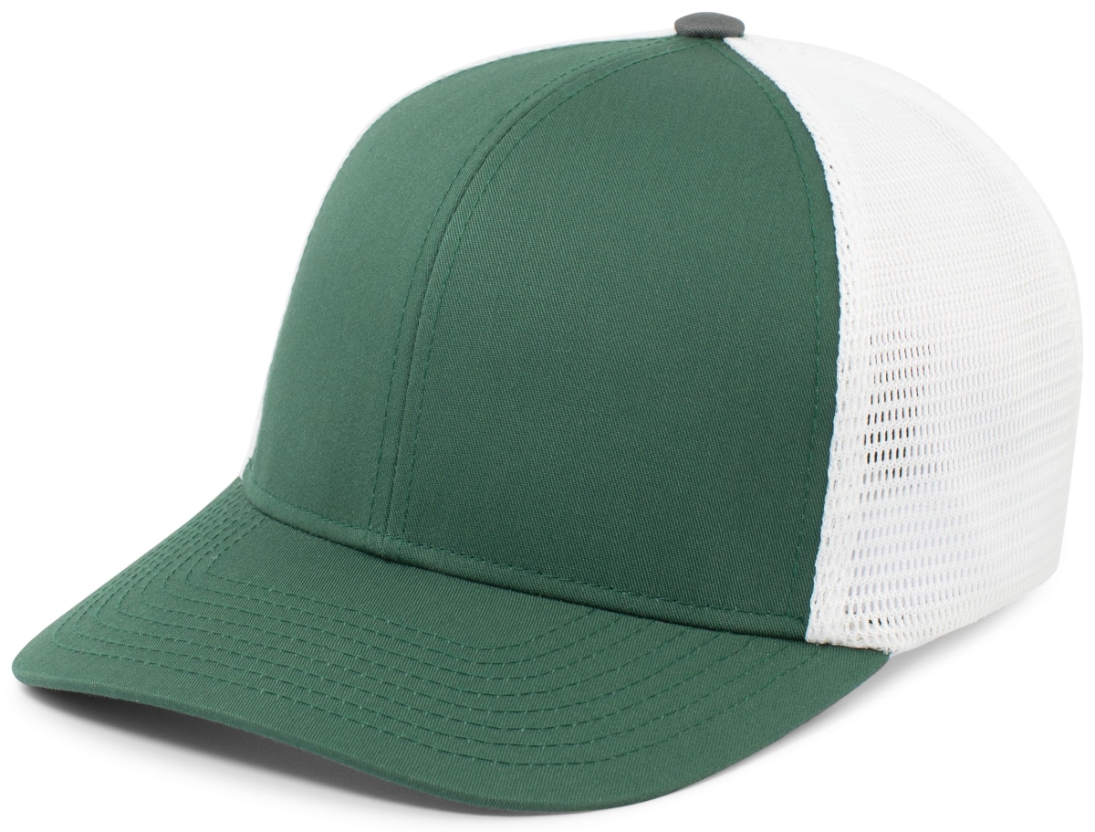 P401.121.XS Fusion Trucker Cap, Dark Green & White - Extra Small