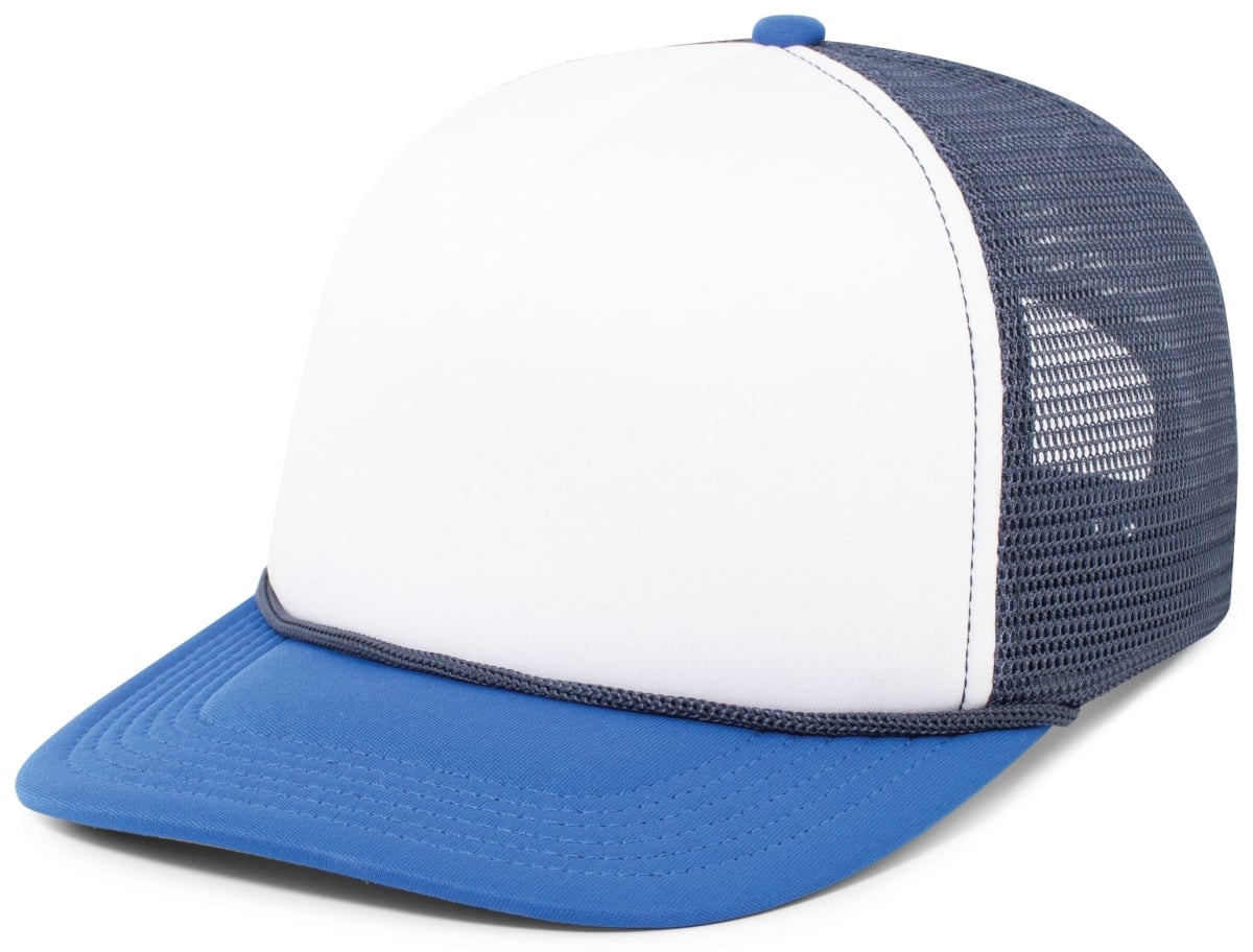 P782.93T.OS Foamie Fresh Trucker Cap, White, Navy & Royal - One Size