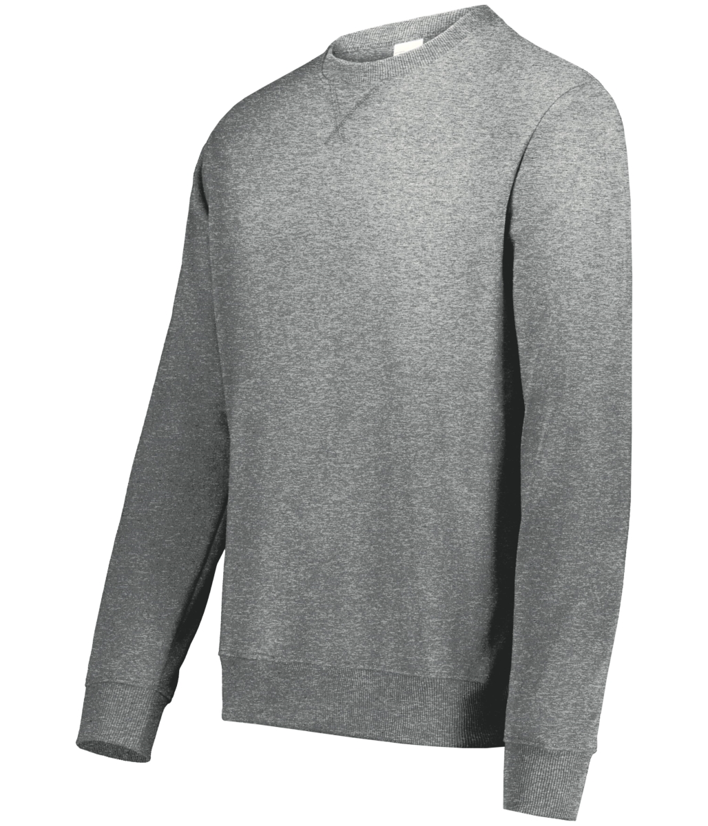 6957.170.S All-Day Core Basics Fleece Crew T-Shirt, Platinum Heather - Small