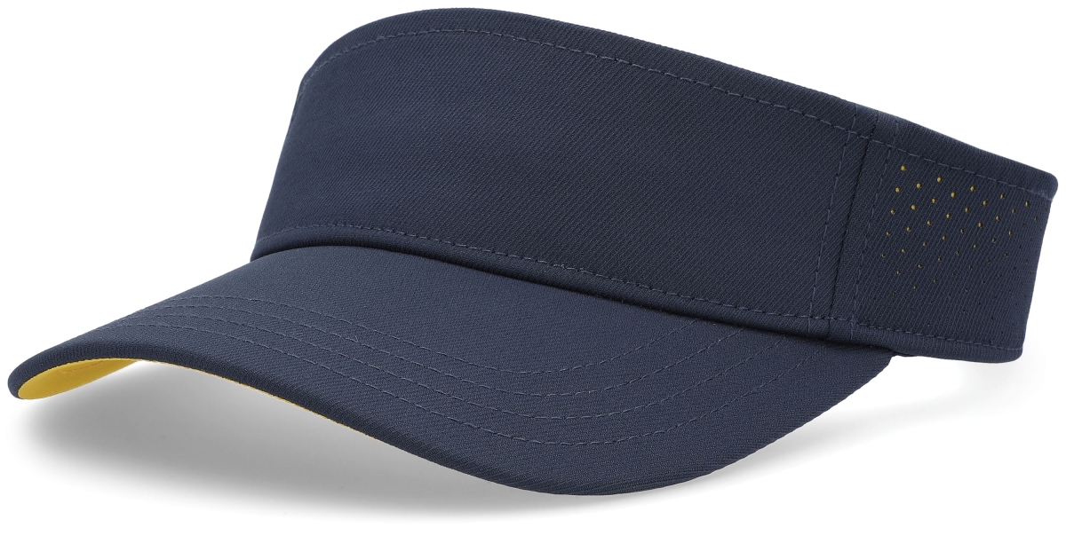 P500.302.OS Perforated Visor Cap, Navy & Gold - One Size