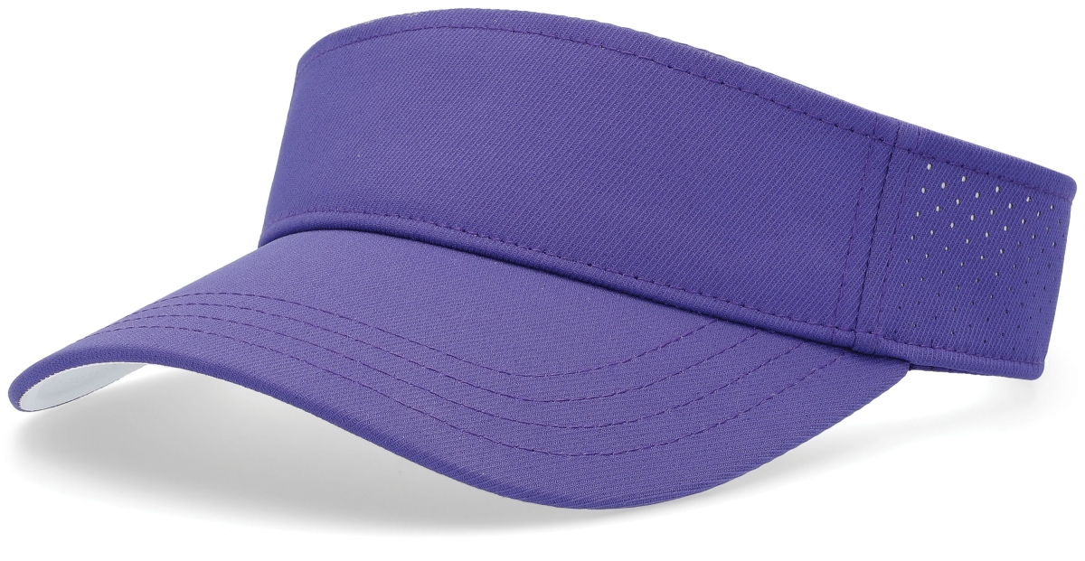 P500.450.OS Perforated Visor Cap, Purple & White - One Size