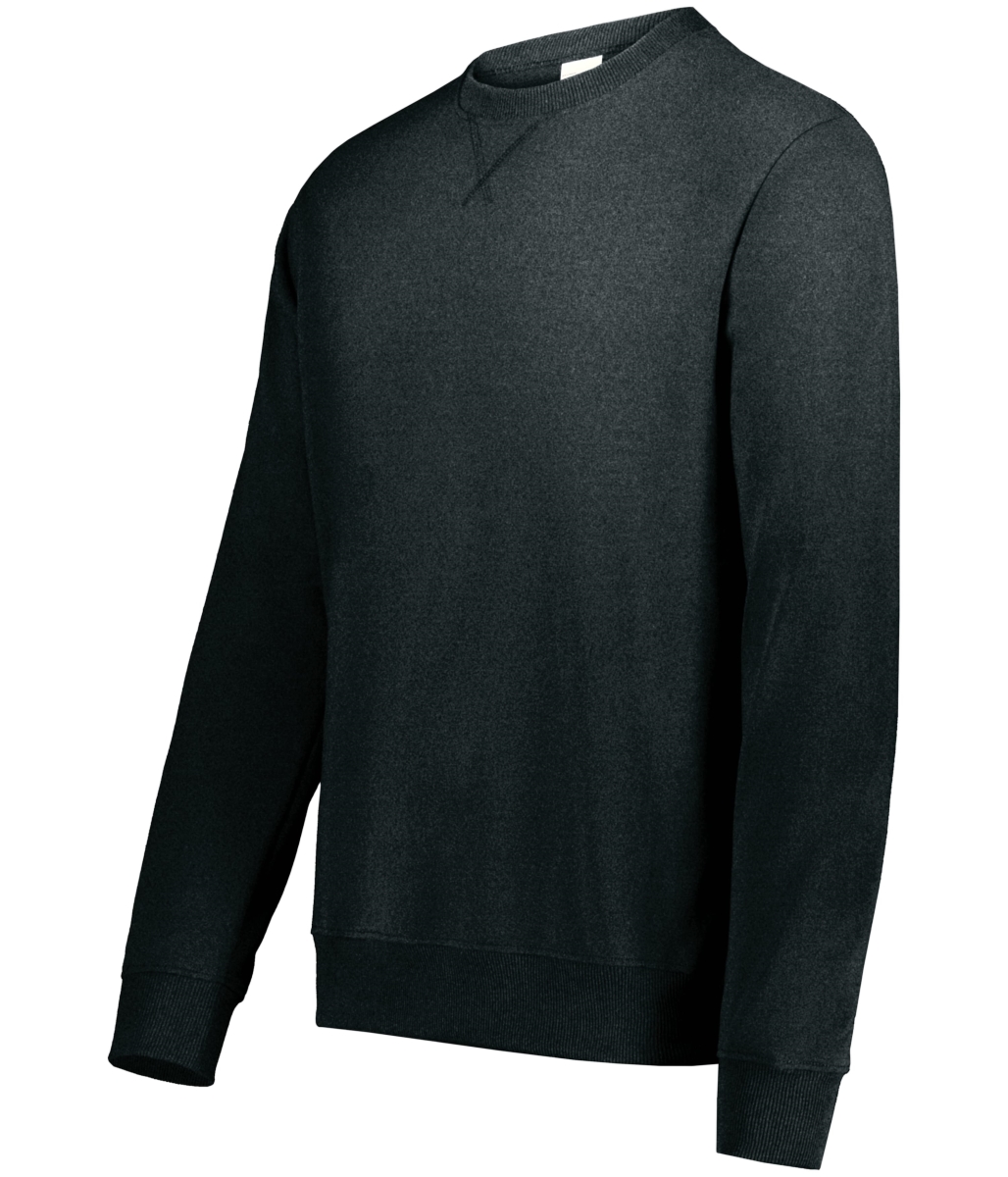 6957.146.S All-Day Core Basics Fleece Crew T-Shirt, Onyx Heather - Small
