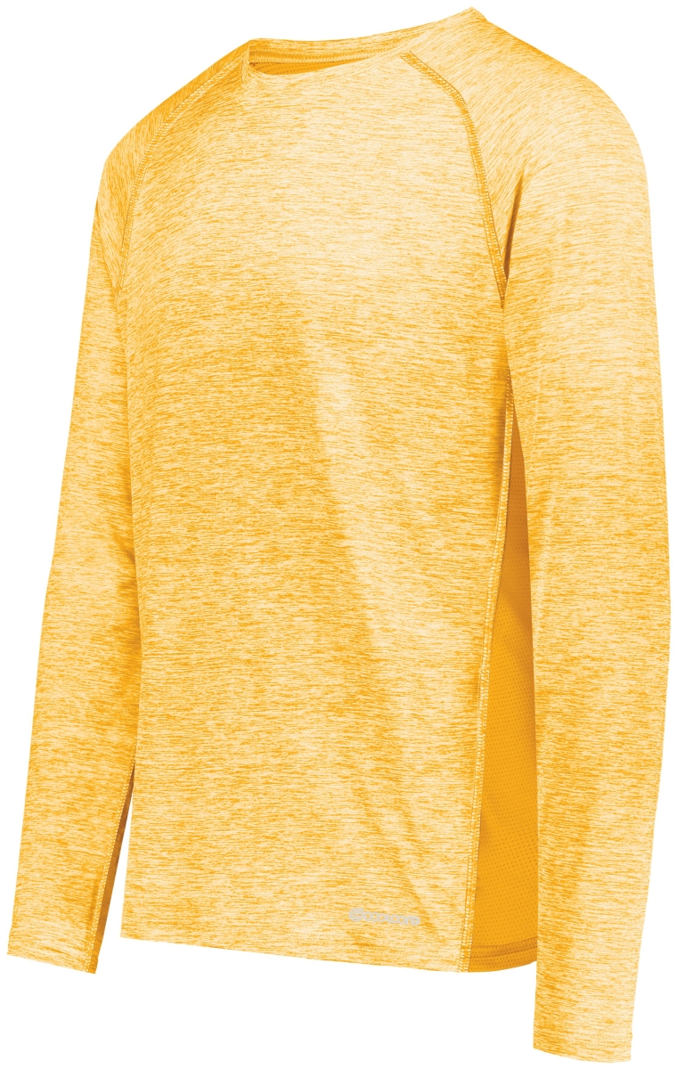 222570.E70.S Electrify Long Sleeve T-Shirt, Gold Heather - Small