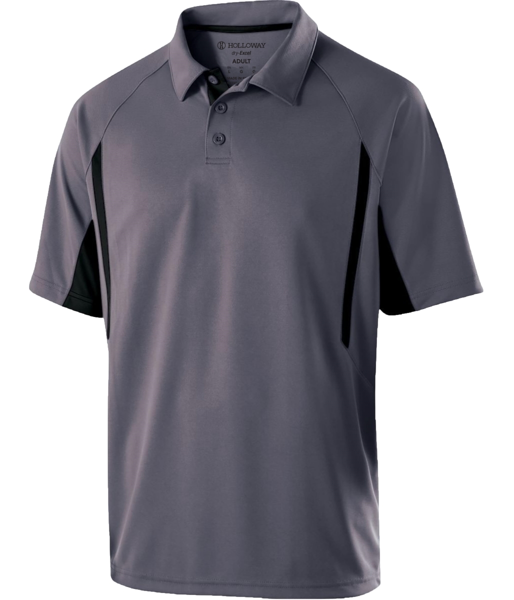 222530.172.XL Avenger Polo T-Shirt, Graphite & Black - Extra Large