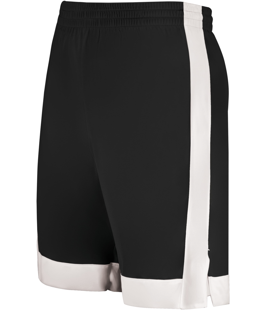 6889.420.M Match-Up Basketball Shorts, Black & White - Medium