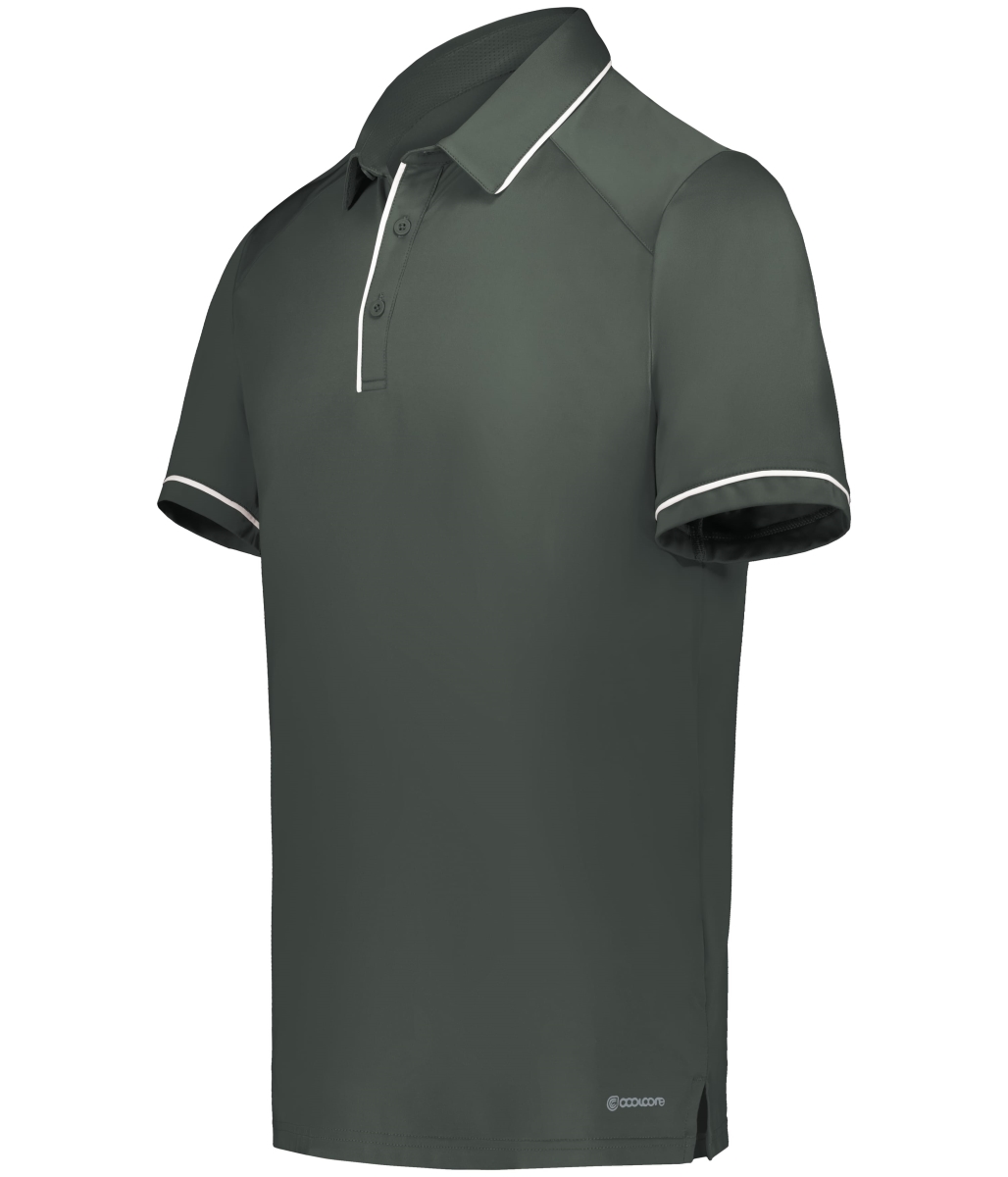 222518.99D.4XL Performance Polo T-Shirt, Iron & White - 4XL