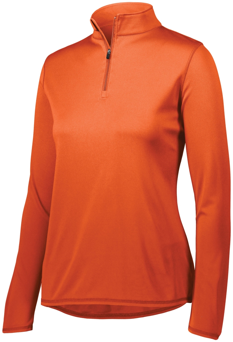 2787.029.S Ladies Attain Wicking 0.25 Zip Pullover, Orange - Small