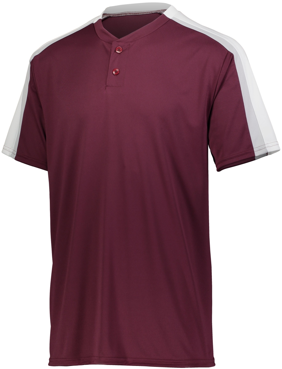 1557.670.3XL Power Plus 2.0 Jersey, Maroon, White & Silver Grey - 3XL
