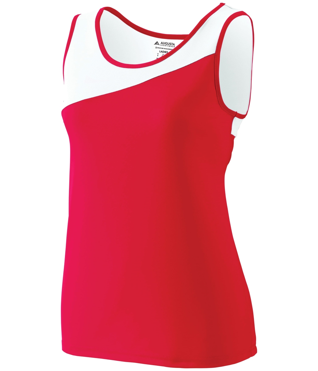 354.400.XS Ladies Accelerate Jersey, Red & White - Extra Small