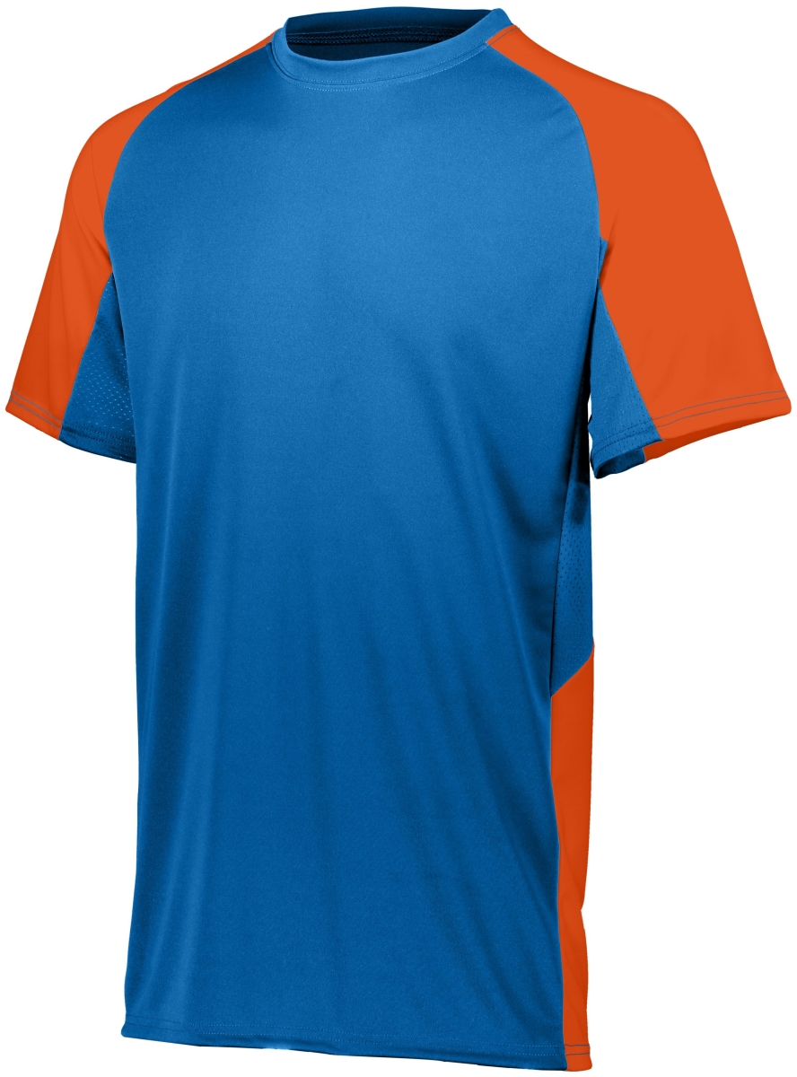 1518.284.M Youth Cutter Jersey, Royal & Orange - Medium