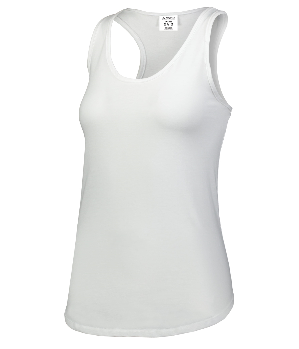 3078.005.2XL Ladies Lux Tri-Blend Tank, White - 2XL