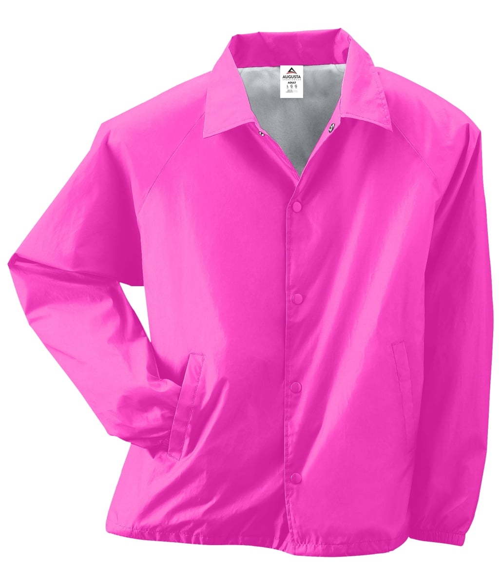 3100.809.S Nylon Coachs Jacket & Lined, Power Pink - Small