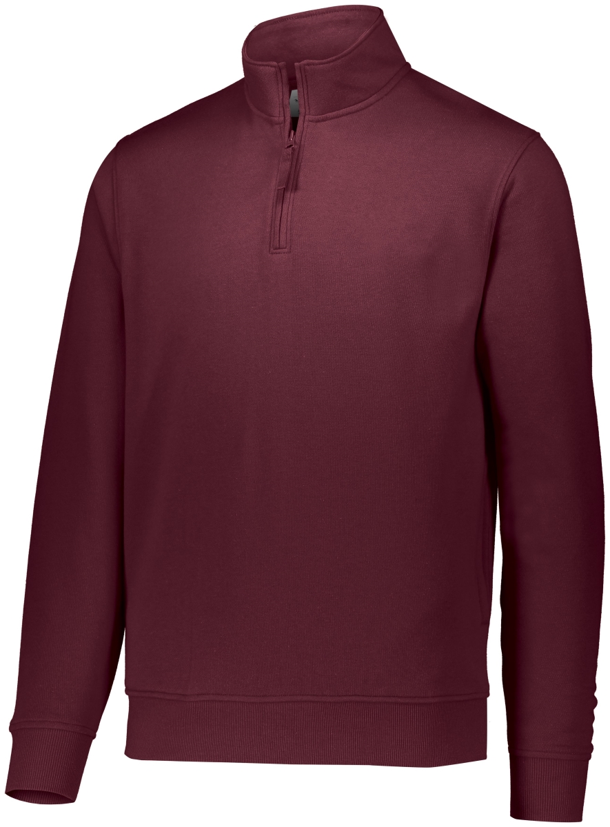 5422.045.M 60 Percent Cotton & 40 Polyester Fleece Pullover, Maroon - Medium