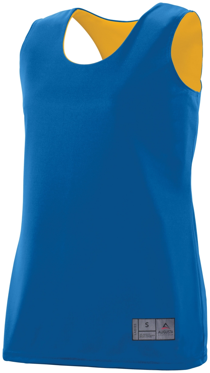 147.281.M Ladies Reversible Wicking Tank, Royal & Gold - Medium