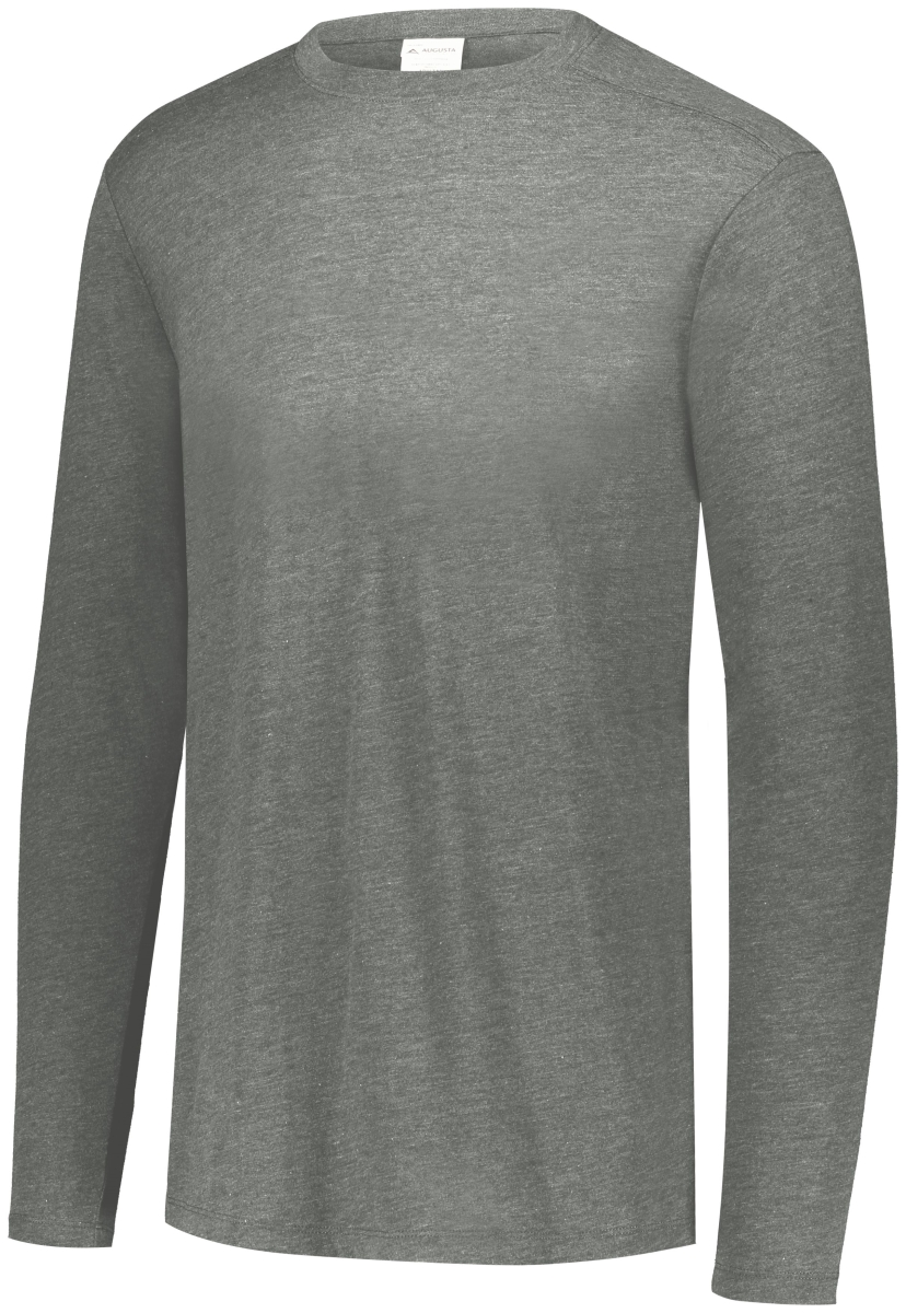 3075.013.M Tri-Blend Long Sleeve T-Shirt, Grey Heather - Medium