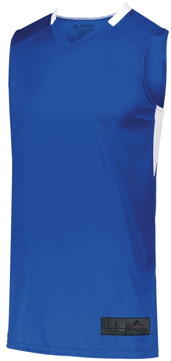 1730.280.2XL Step-Back Basketball Jersey, Royal & White - 2XL