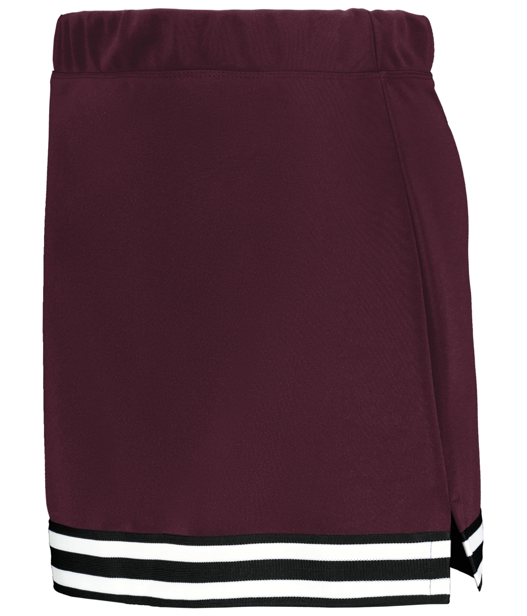 6925.524.L Ladies Cheer Squad Skirt, Maroon, Black & White - Large