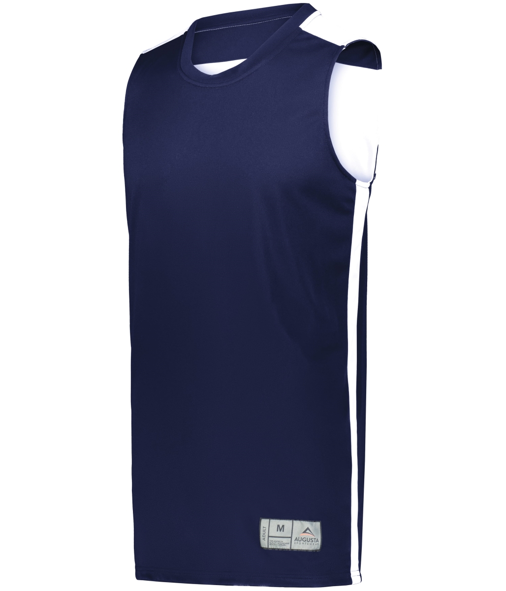 6927.301.M Swish Reversible Basketball Jersey, Navy & White - Medium