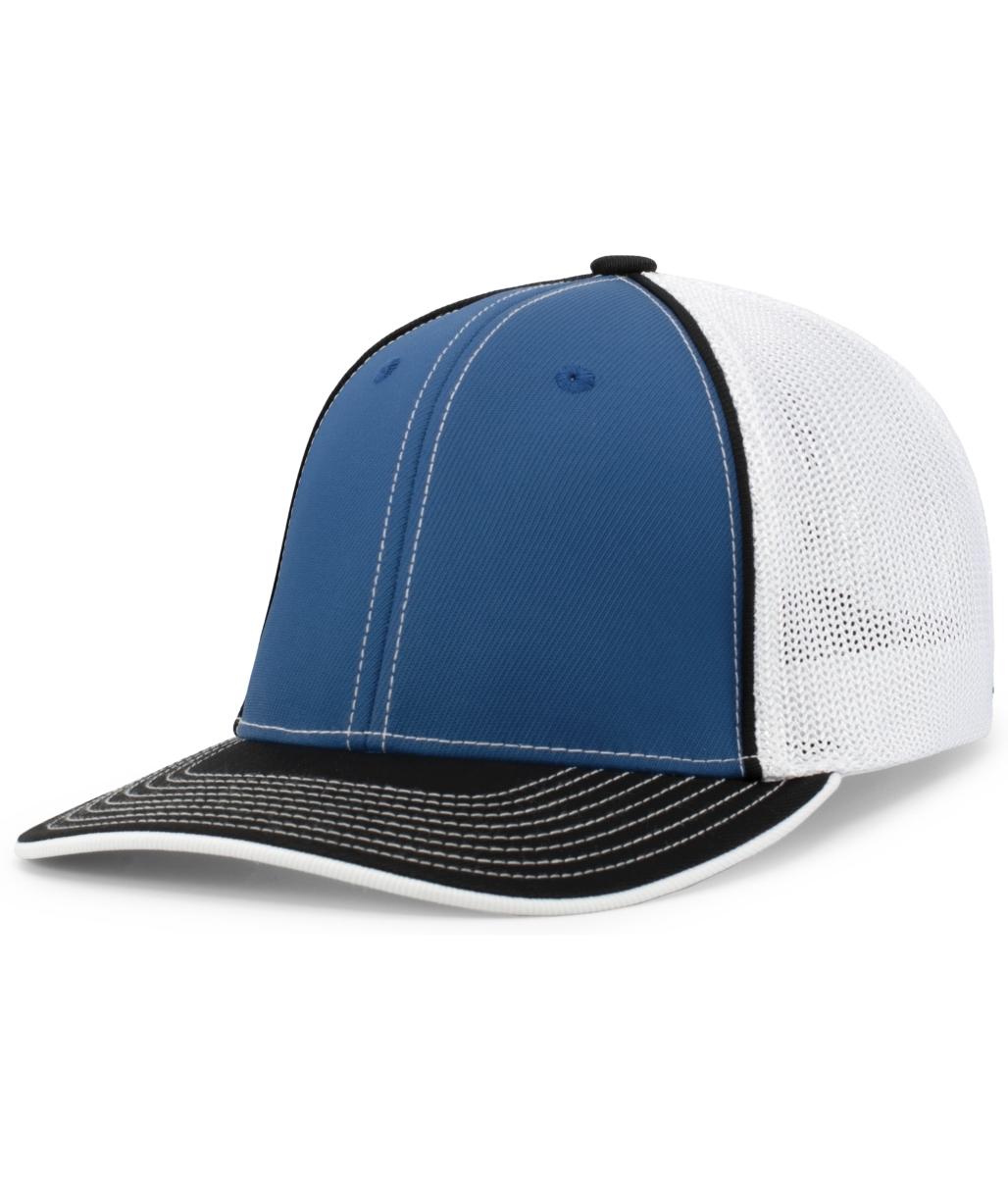 404F.150.XS Trucker Flexfit Cap, Royal, White & Black - Extra Small