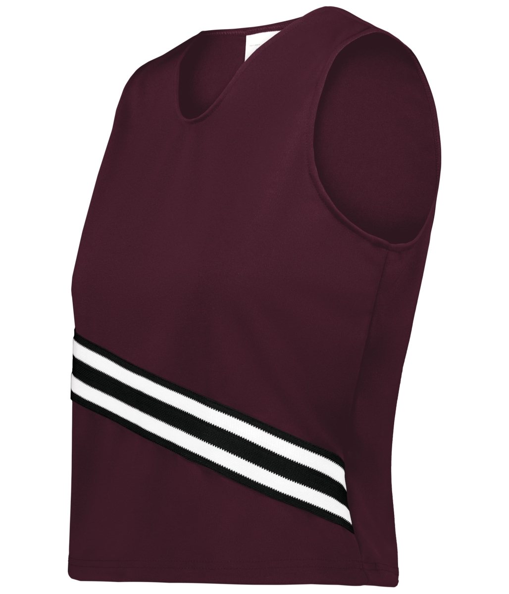 6924.524.XS Girls Cheer Squad Shell, Maroon, Black & White - Extra Small