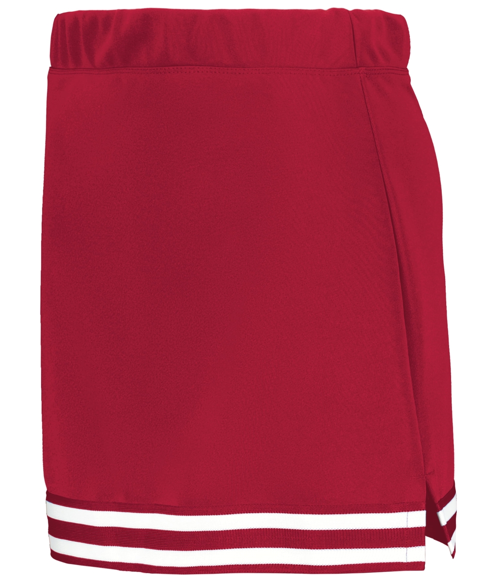 6925.U03.M Ladies Cheer Squad Skirt, Scarlet & White - Medium