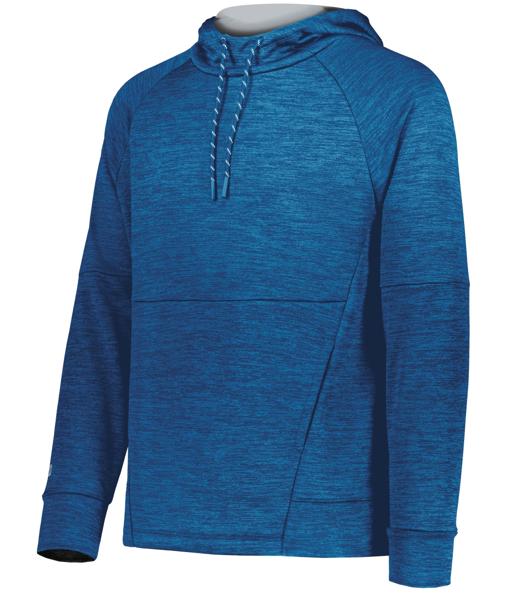 223580.106.M All-Pro Performance Fleece Hoodie, Royal Heather & Silver - Medium