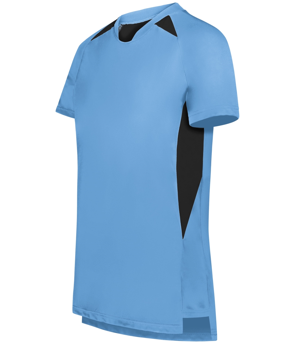 322992.292.S Ladies Hawk Evolution Soccer Jersey, Columbia Blue & Black - Small