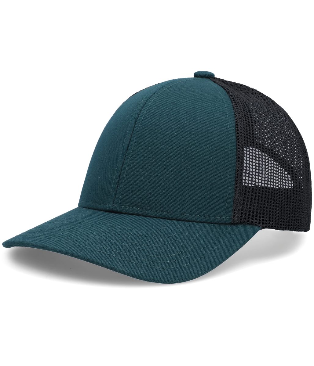 P114.34T.OS Low-Pro Trucker Cap, Dark Teal & Light Charcoal - One Size