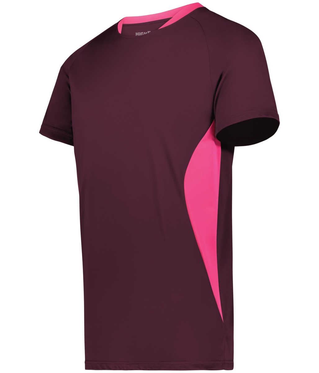 322240.829.M Madrid Soccer Jersey, Maroon & Power Pink - Medium