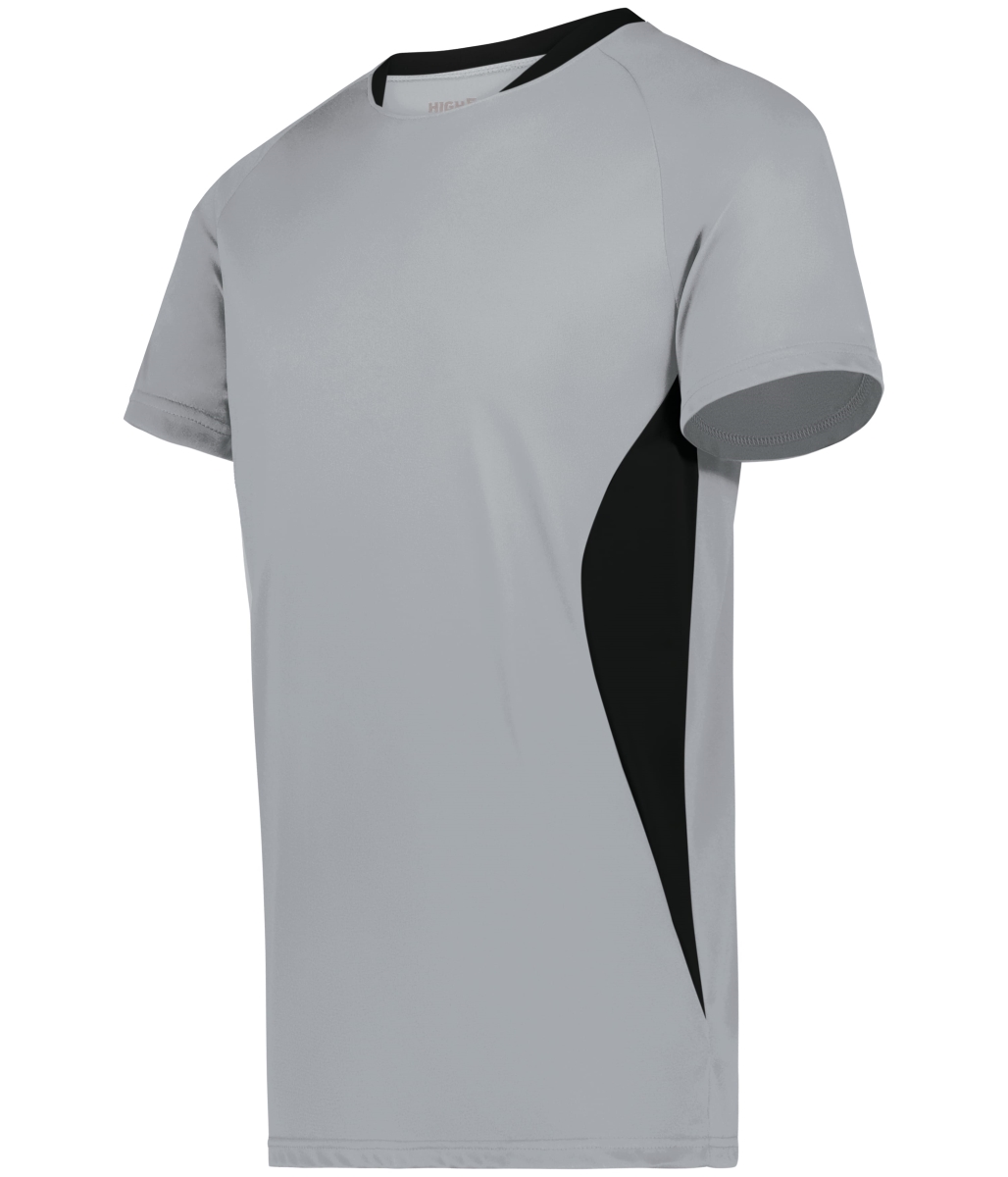 322241.098.M Youth Madrid Soccer Jersey, Silver & Black - Medium