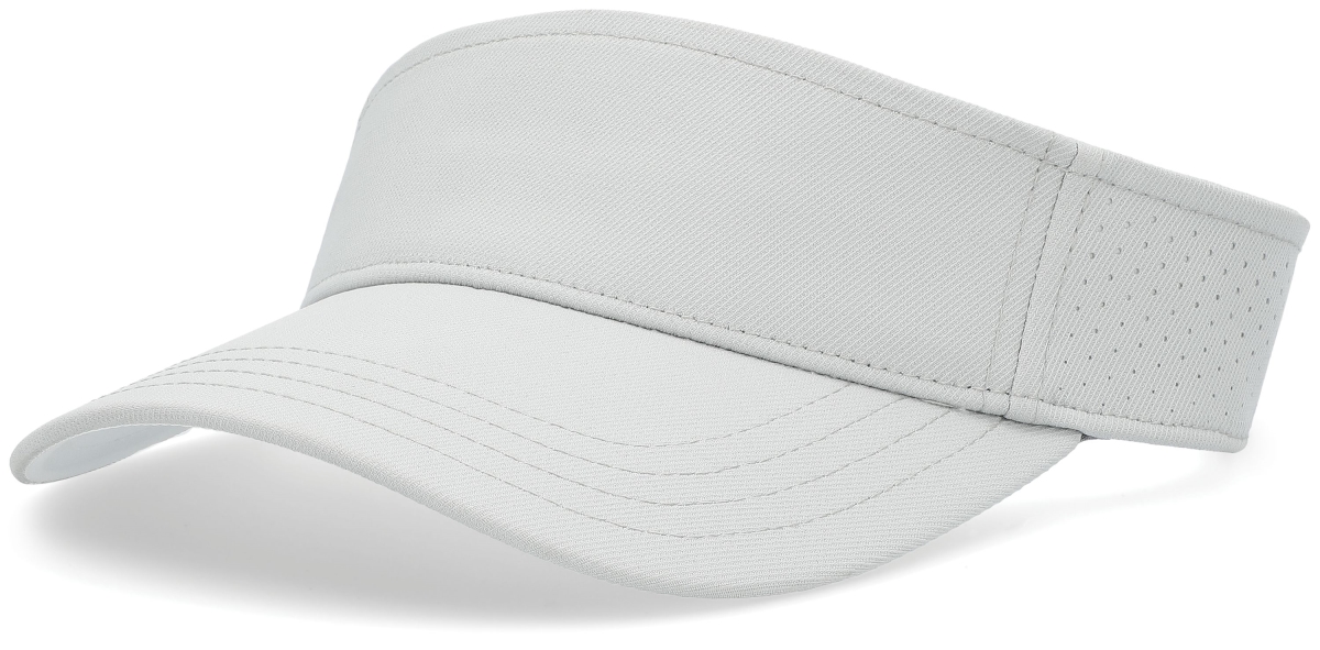P500.254.OS Perforated Visor Cap, Silver & White - One Size